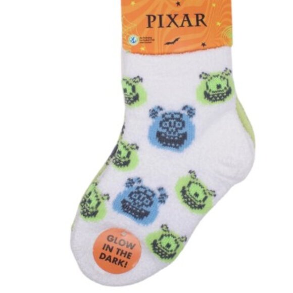 Boys Halloween Socks Cozy Quarter Pixar Character Toddler GID Girls 2T-3T - Picture 8 of 8
